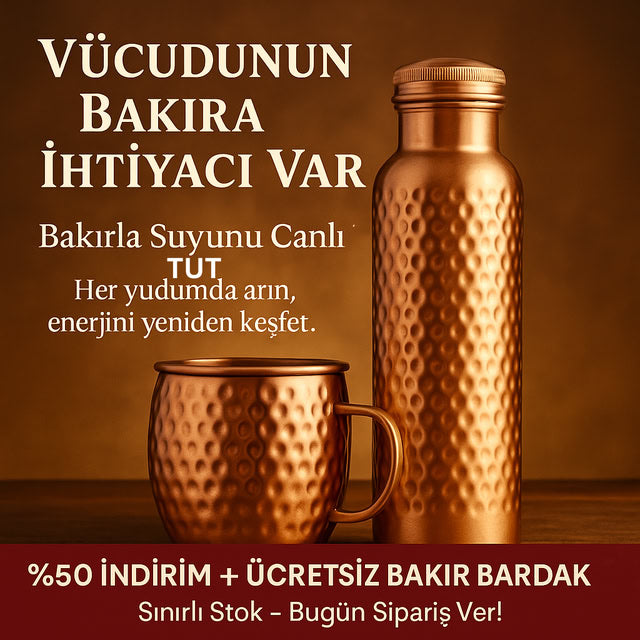 Şifane Saf Bakır Matara