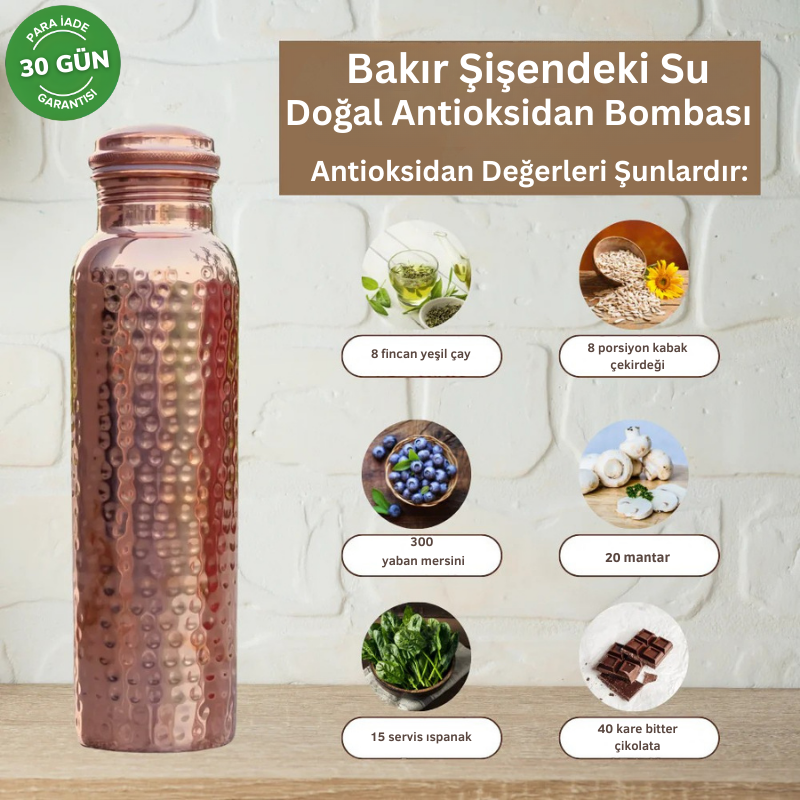 Şifane Saf Bakır Matara