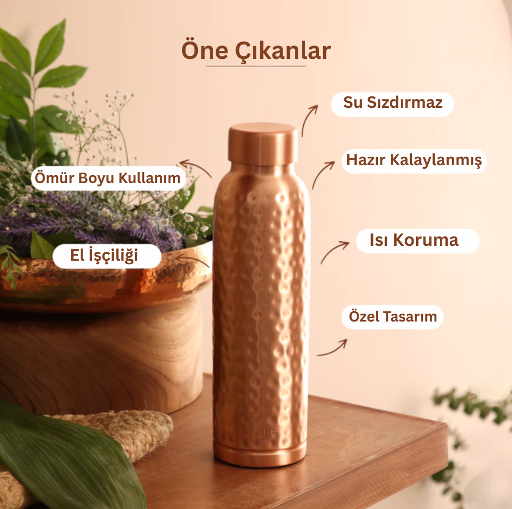 Şifane Saf Bakır Matara