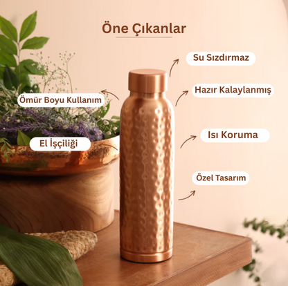 Şifane Saf Bakır Matara
