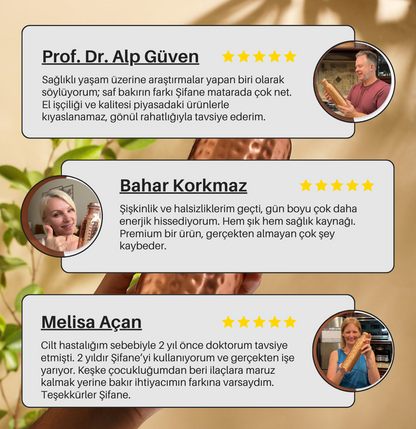 Şifane Saf Bakır Matara