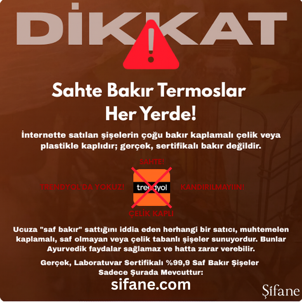 Şifane Saf Bakır Matara