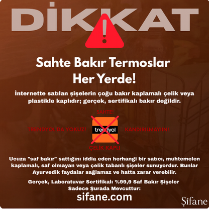 Şifane Saf Bakır Matara