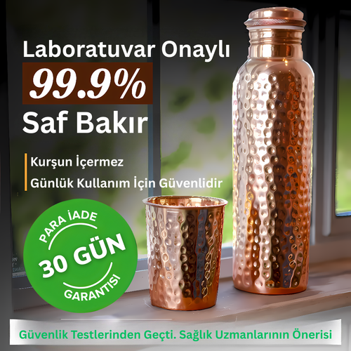Şifane Saf Bakır Matara