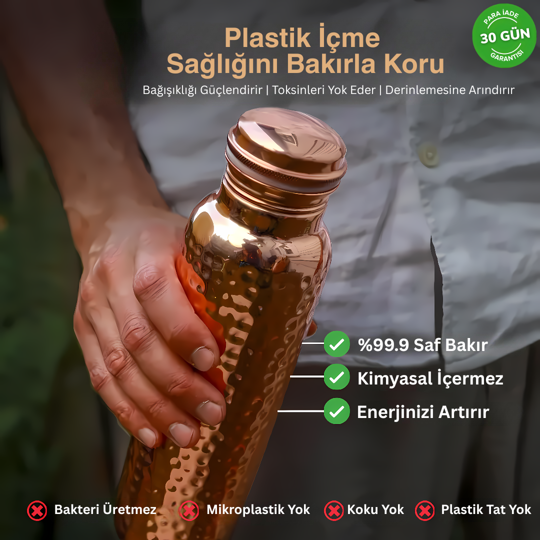 Şifane Saf Bakır Matara